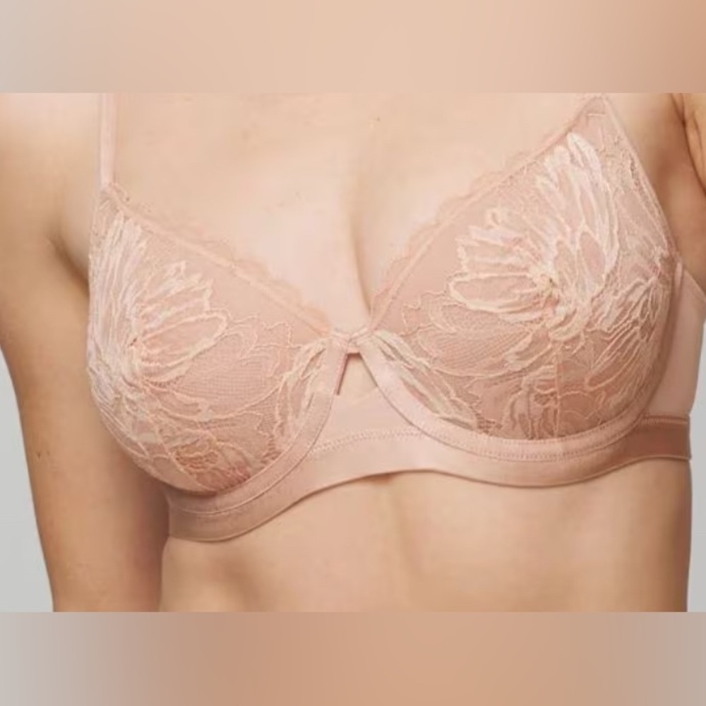 Soma Tan Lace Underwire Bra with Adjustable Straps